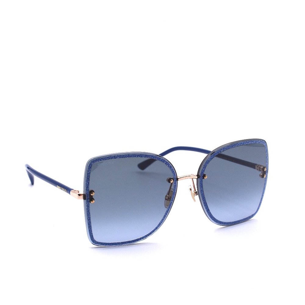 JIMMY CHOO LETI/S LKS GOLD BLUE AUTHENTIC SUNGLASSES - Picture 2 of 14